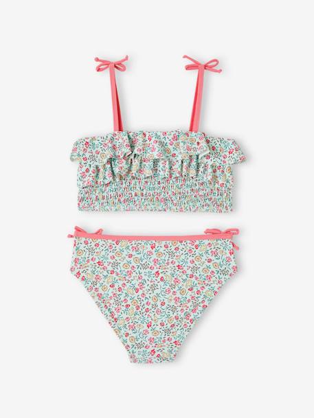 Mädchen Bikini mit Blumen Oeko-Tex - aqua - 2