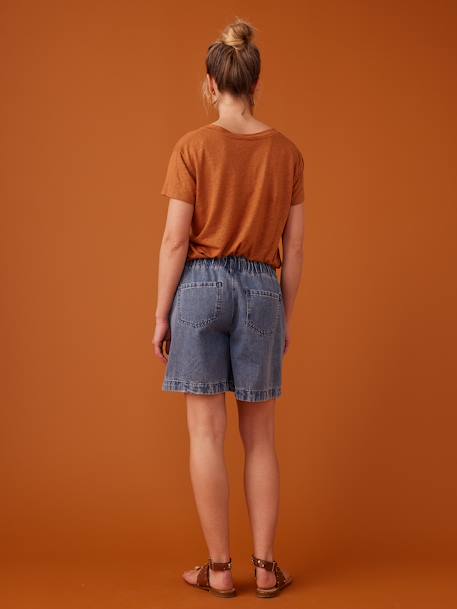 Umstands-Jeansshorts ENVIE DE FRAISE - blue stone+gebleicht - 4