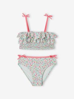 Maedchenkleidung-Bademode-Bikinis-Mädchen Bikini mit Blumen Oeko-Tex