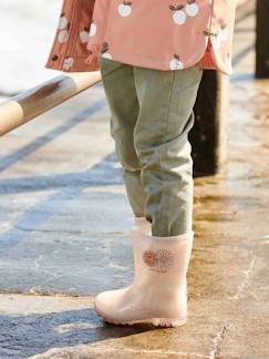 Kinderschuhe-Kinder Gummistiefel mit Glitzer