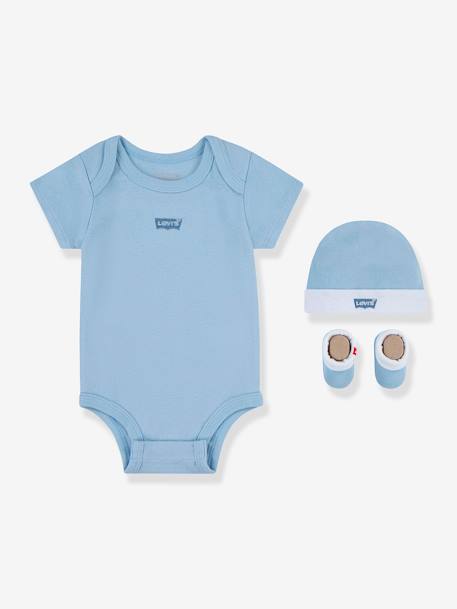 Baby-Set: Body, Mütze & Schühchen BATWING Levi's - hellrosa+himmelblau - 8