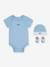 Baby-Set: Body, Mütze & Schühchen BATWING Levi's hellrosa+himmelblau 8