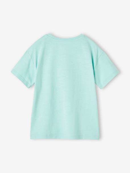 Jungen T-Shirt mit Recycling-Baumwolle azurblau+türkis+weiß 6