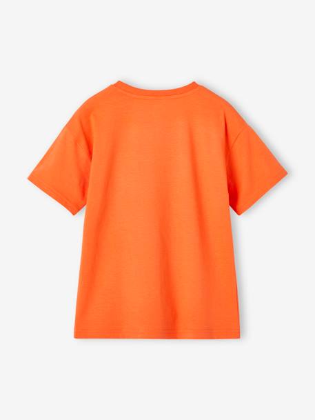 Jungen T-Shirt mit Urlaubsmotiv mandarine+tinte+türkis 2