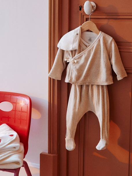 4-teiliges Baby-Set PETIT BATEAU grau meliert 4