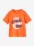 Jungen T-Shirt mit Urlaubsmotiv mandarine+tinte+türkis 1