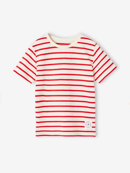 Jungen T-Shirt mit Streifen Oeko-Tex aqua gestreift+azurblau+dunkelblau gestreift+gelb gestreift+rot gestreift 20