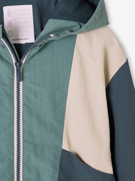 Jungen Anorak, Colorblock-Style - aqua+blau - 3