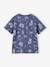 Jungen T-Shirt mit Recycling-Baumwolle Sommermotive - schieferblau+weiß bedruckt - 2