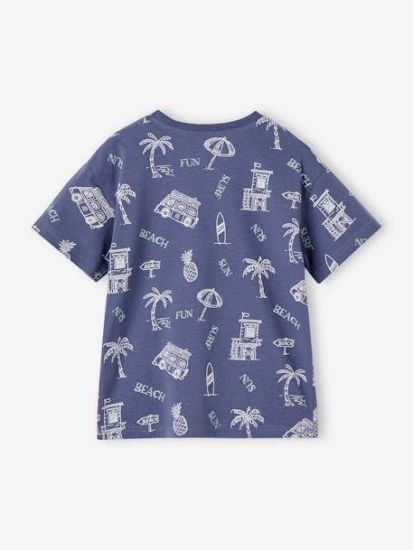 Jungen T-Shirt mit Recycling-Baumwolle Sommermotive schieferblau 2