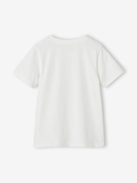 Jungen T-Shirt mit Wende-Pailletten Oeko-Tex aqua+weiß 10