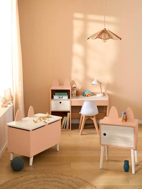 Kinderzimmer Nachttisch FUCHS aus Holz - rost - 5