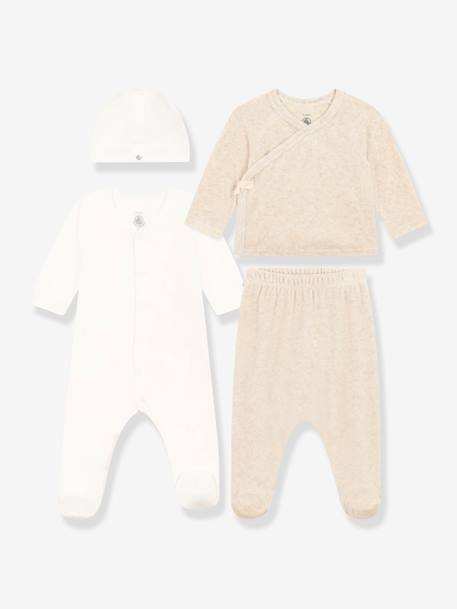 4-teiliges Baby-Set PETIT BATEAU - grau meliert - 1