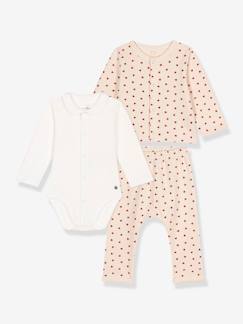 Babymode-3-teiliges Baby-Set PETIT BATEAU, leichte Sweatware