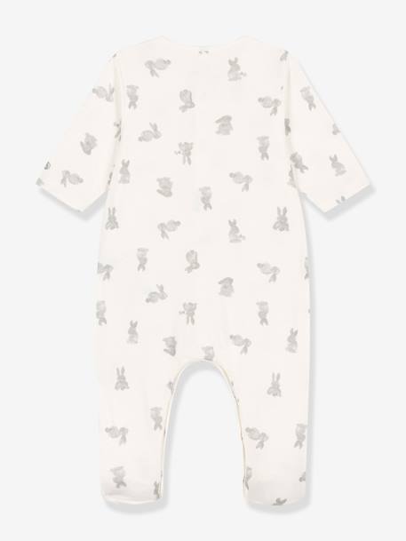 Baby Strampler PETIT BATEAU, Hasen weiß 2