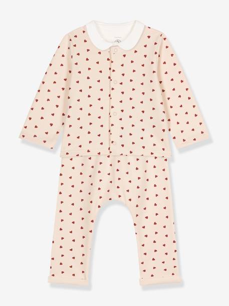 3-teiliges Baby-Set PETIT BATEAU, leichte Sweatware - beige bedruckt - 2