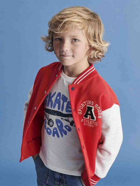 Jungen Sweatjacke Oeko-Tex - blau+rot - 5