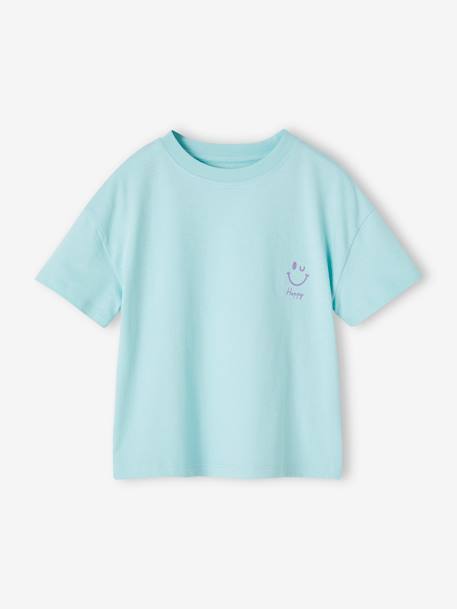 Mädchen T-Shirt BASIC Oeko-Tex - bonbon rosa+mandelgrün+türkis - 9