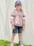 Jungen Kapuzensweatshirt mit Colorblock-Ärmeln Oeko-Tex graublau+malve+moosgrün+weiß meliert 8