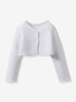 Babymode-Pullover, Strickjacken & Sweatshirts-Festlicher Mädchen Bolero CYRILLUS, Bio-Baumwolle