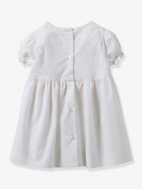 Mädchen Baby Festkleid mit Stickerei CYRILLUS weiß 2