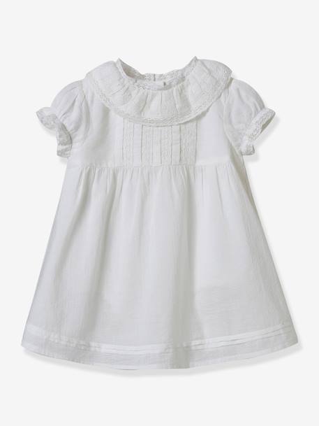 Festliches Mädchen Baby Bodykleid CYRILLUS weiß 1