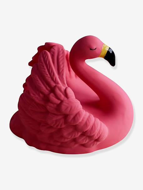 Badespielzeug/Zahnungshilfe NATRUBA, Naturkautschuk grün pfau+rosa flamingo+weiß schwan 6