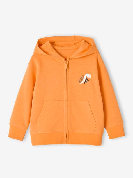 Jungen Kapuzensweatjacke Oeko-Tex - orange - 2