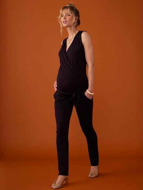 Jumpsuit für Schwangerschaft & Stillzeit Trisha Tank ENVIE DE FRAISE - schwarz - 1