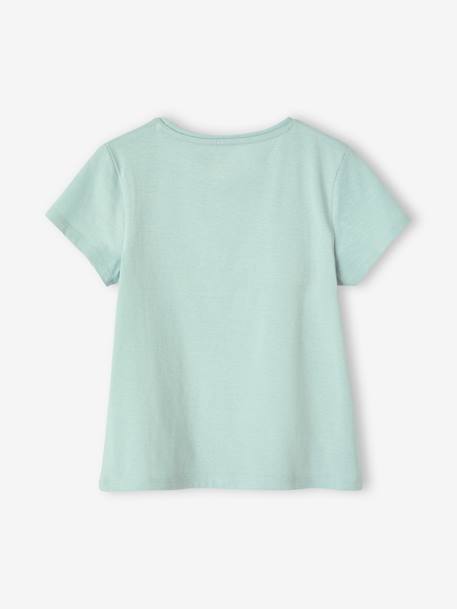 Mädchen T-Shirt, Message-Print BASIC Oeko-Tex - erdbeer+himmelblau+koralle+marine+rot+vanille - 5