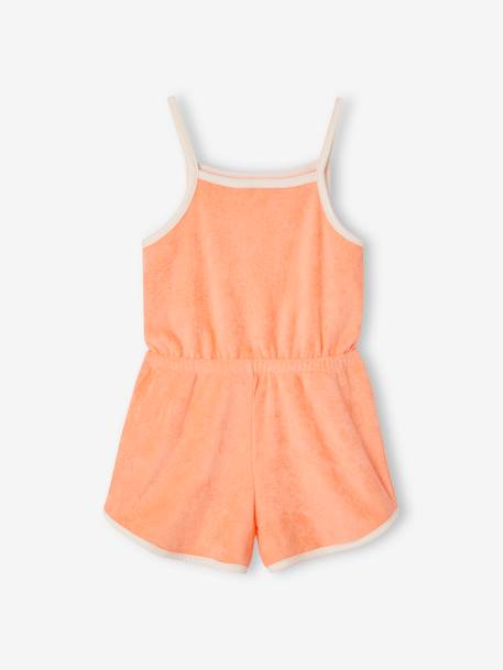 Kurzer Mädchen Jumpsuit aus Frottee pfirsich 2