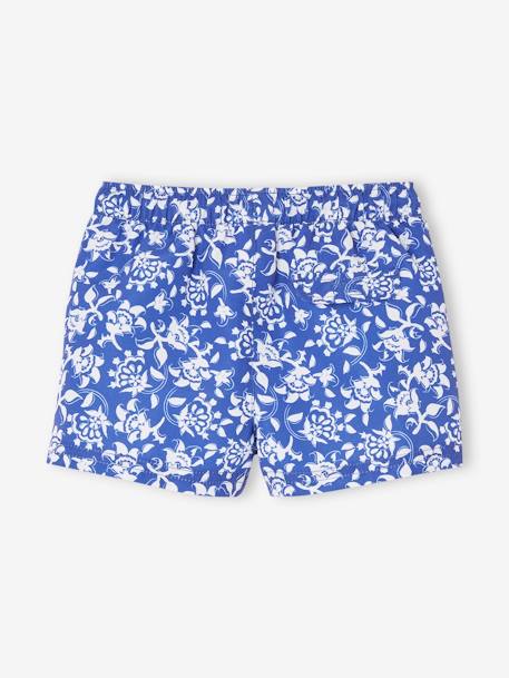 Capsule Bademode Team Familie: Baby Badeshorts Oeko-Tex - blau/weiß geblümt - 3