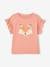 Mädchen T-Shirt mit Volantärmeln - dunkelrosa+hellgelb+marine+pfirsich+weiß/hase - 17
