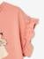Mädchen T-Shirt mit Volantärmeln - dunkelrosa+hellgelb+marine+pfirsich+weiß/hase - 19