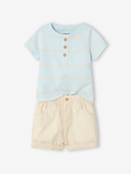 Baby-Set: T-Shirt & Shorts himmelblau 2