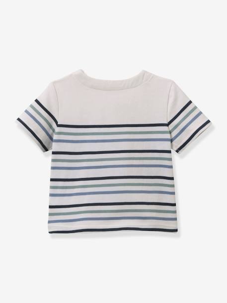 Baby T-Shirt aus Bio-Baumwolle CYRILLUS grün gestreift 3