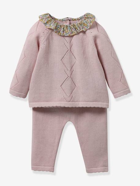 Baby-Set: Pullover & Hose aus Strick CYRILLUS - gelb - 1