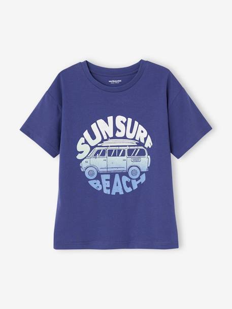 Jungen T-Shirt mit Urlaubsmotiv - mandarine+tinte+türkis - 5