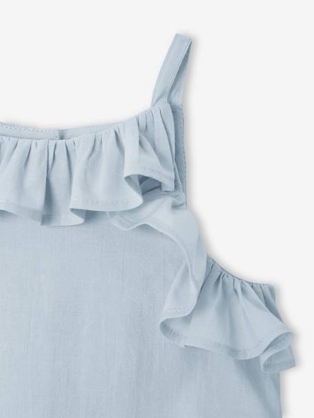 Mädchen Baby-Set: Blusentop & Shorts eisblau 7