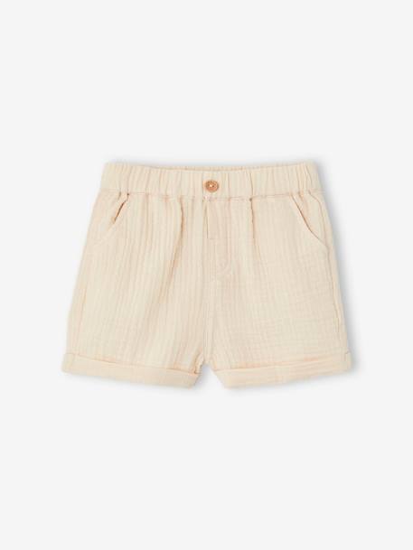 Baby Musselin-Shorts - blau+königsblau+wollweiß - 7