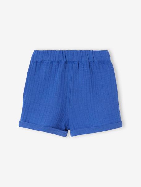 Baby Musselin-Shorts - blau+königsblau+wollweiß - 5