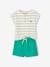 Baby-Set: T-Shirt & Shorts mintgrün+mokka 1