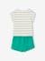 Baby-Set: T-Shirt & Shorts mintgrün+mokka 4