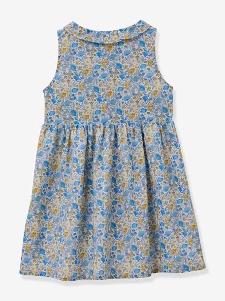 Elegantes Mädchen Kleid mit Liberty-Print CYRILLUS blau 2