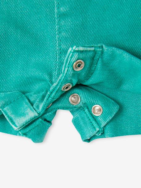 Baby Latzshorts mintgrün+wollweiß 4