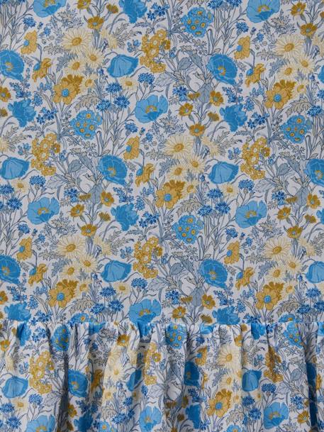 Elegantes Mädchen Kleid mit Liberty-Print CYRILLUS - blau - 3