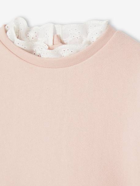 Mädchen Baby Sweatshirt mit Kragen pudrig rosa 3