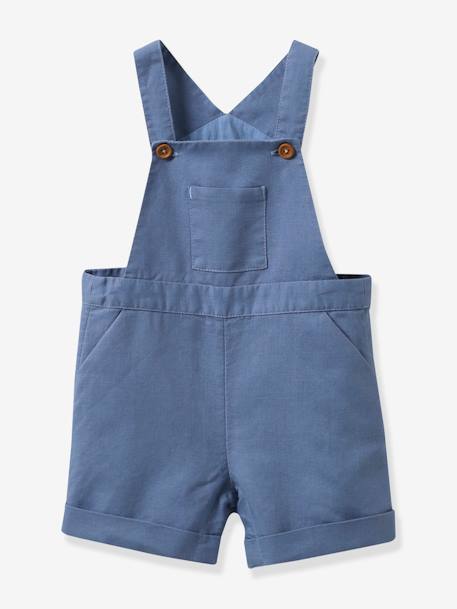 Baby Latzshorts aus Leinenmix CYRILLUS graublau 1