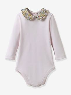 -Baby Body mit Liberty-Kragen CYRILLUS, Bio-Baumwolle