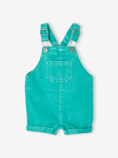 Baby Latzshorts mintgrün+wollweiß 1